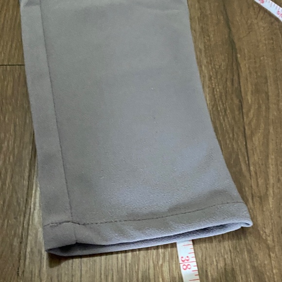 Women's medium Savion light grey Straight Leg dress Pants with 6 gold buttons - Picture 3 of 9